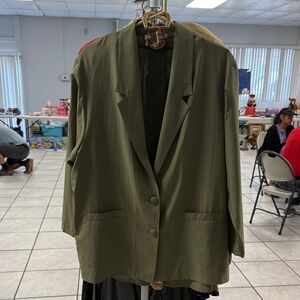 Classic Olive Women's Suit Jacket